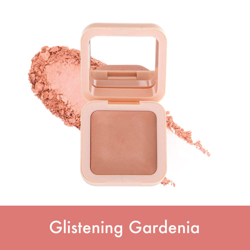 Glow milk powder matte blush glistening gardenia