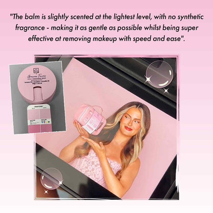 quote - "the balm is slightly scented at the lightest level, with no synthetic fragrance - making it as gentle as possible whilst being super effective at removing makeup with speed and ease".
