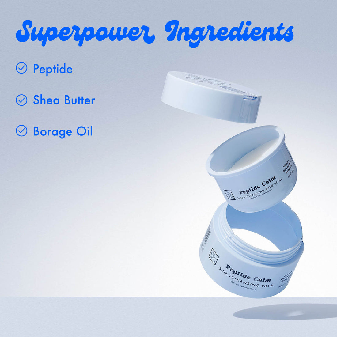 Superpower Ingredients: Peptide, Shea Butter, Borage Oil