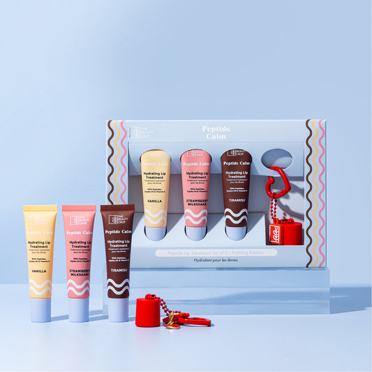Peptide Lip Treatment Set of 3 - Pudding Edition (With Keychain)
