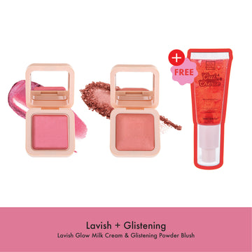 Lavish Cream & Glistening Powder Blush + Oui Cherie Primer