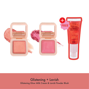 Glistening Cream & Lavish Powder Blush + Oui Cherie Primer