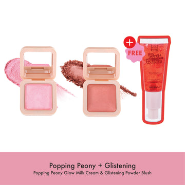 Popping Peony Cream & Glistening Powder Blush + Oui Cherie Primer