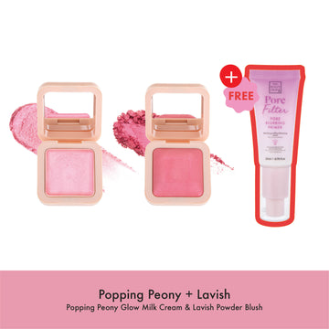 Popping Peony Cream & Lavish Powder Blush + PoreFilter Primer
