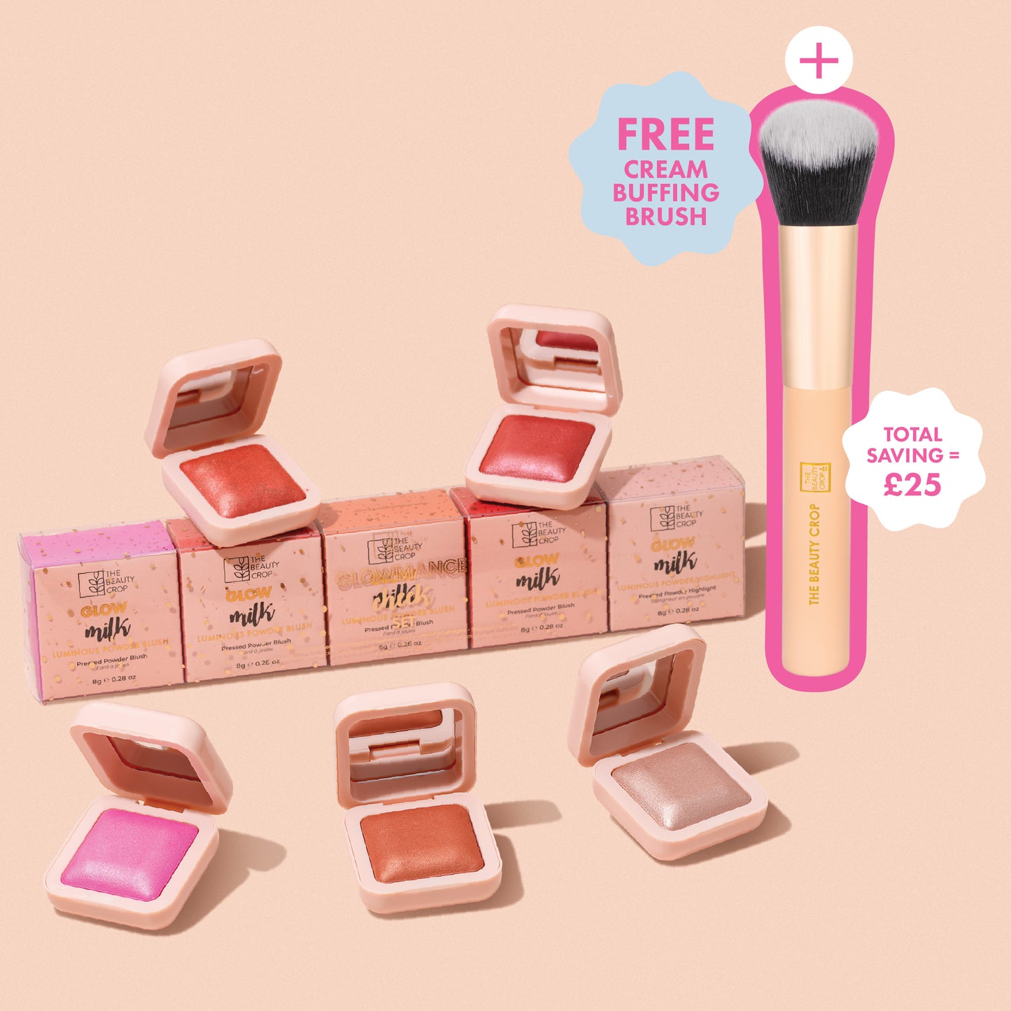Glow Milk Luminous Powder Blush - Set of 5 Sunset Edition