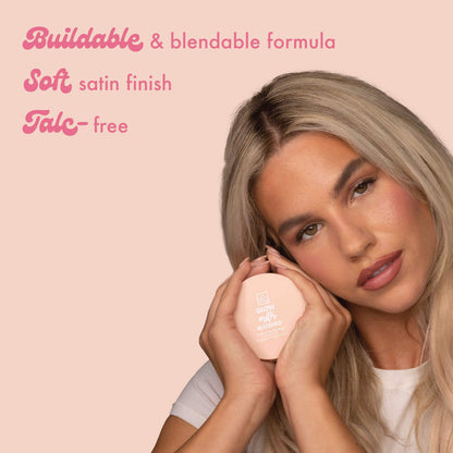 Buildable & blendable formula
Soft satin finish
Tale- free