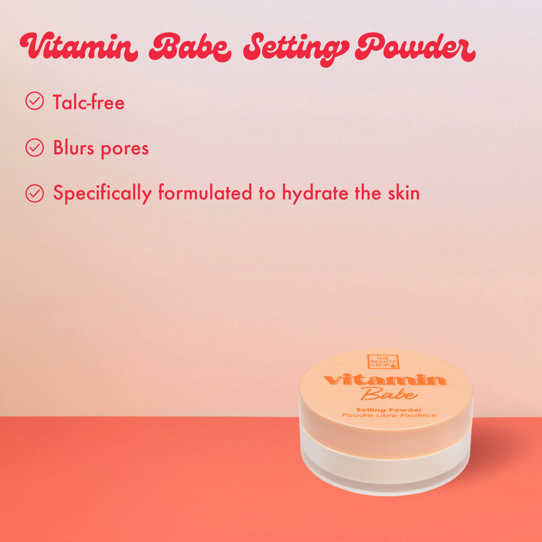 Vitamin Babe Setting Powder: Talc-free, Blurs pores, Specifically formulated to hydrate the skin