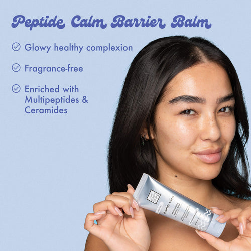 Peptide Calm Barrier Balm
Glowy healthy complexion
Fragrance-free
Enriched with Multipeptides &
Ceramides