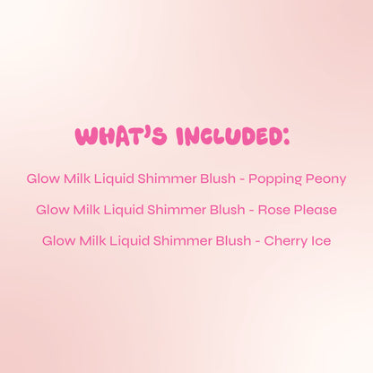 Glow Milk Liquid Blush - Set of 3  Glow Getter Edition