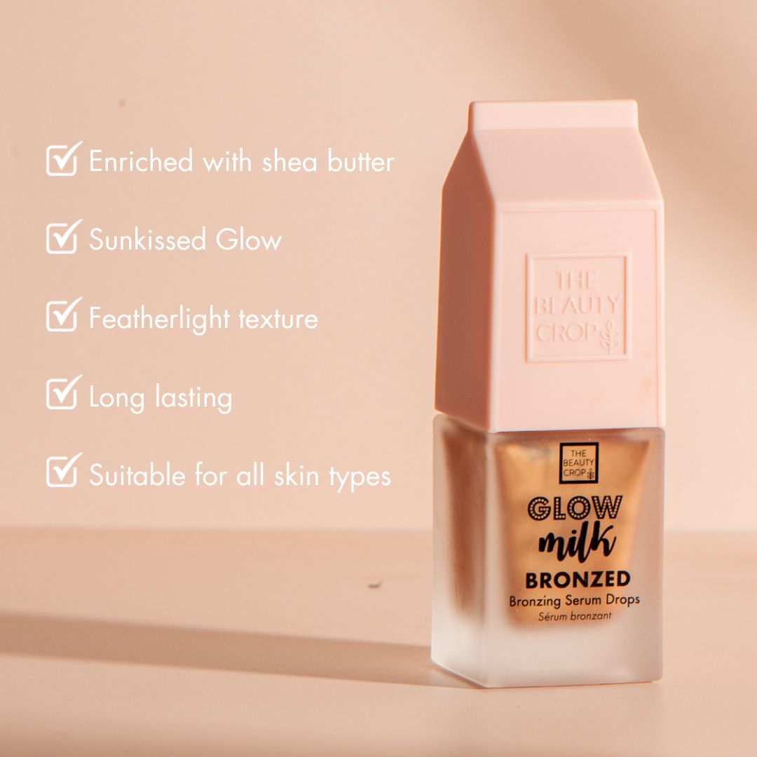 enriched with shea butter, sunkissed glow, featherlight texture, lost lasting, sutiable for all skin types