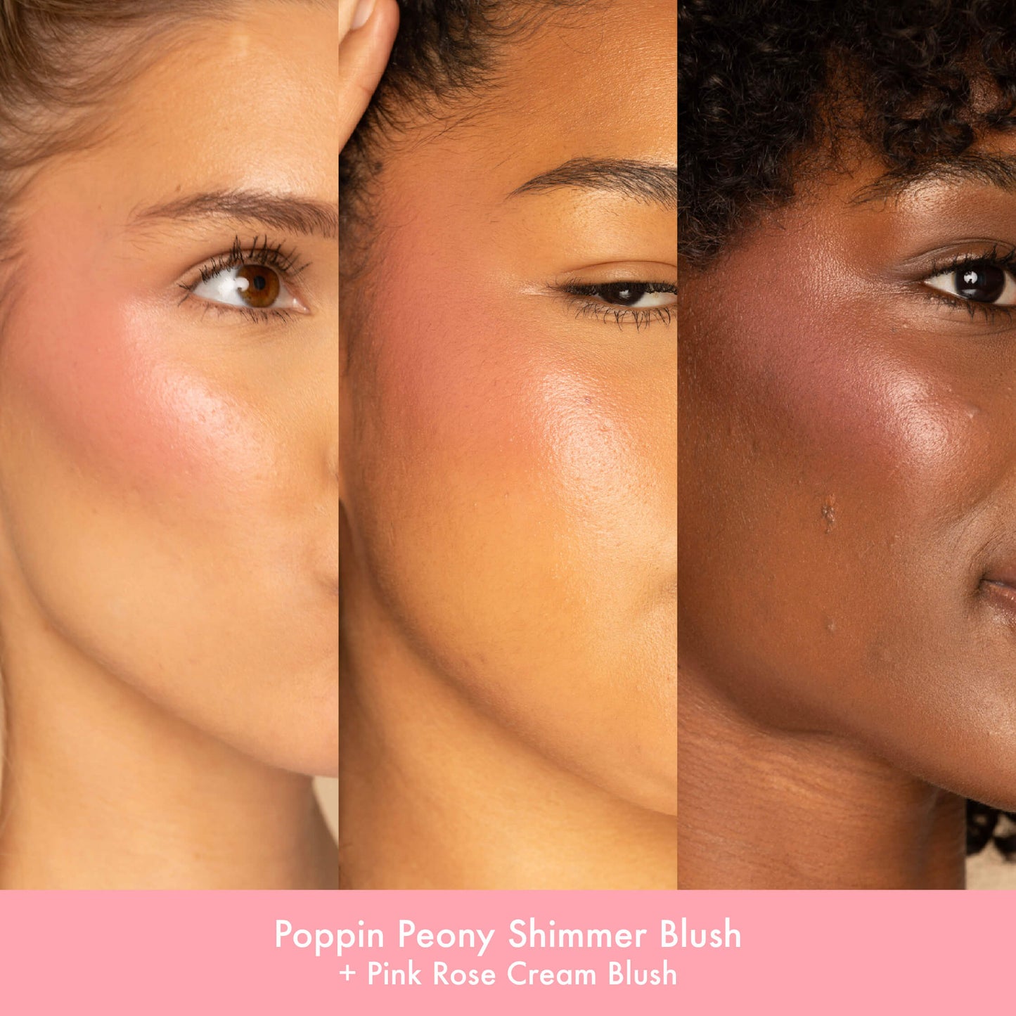Poppin Peony Shimmer Blush + Pink Rose Cream Blush