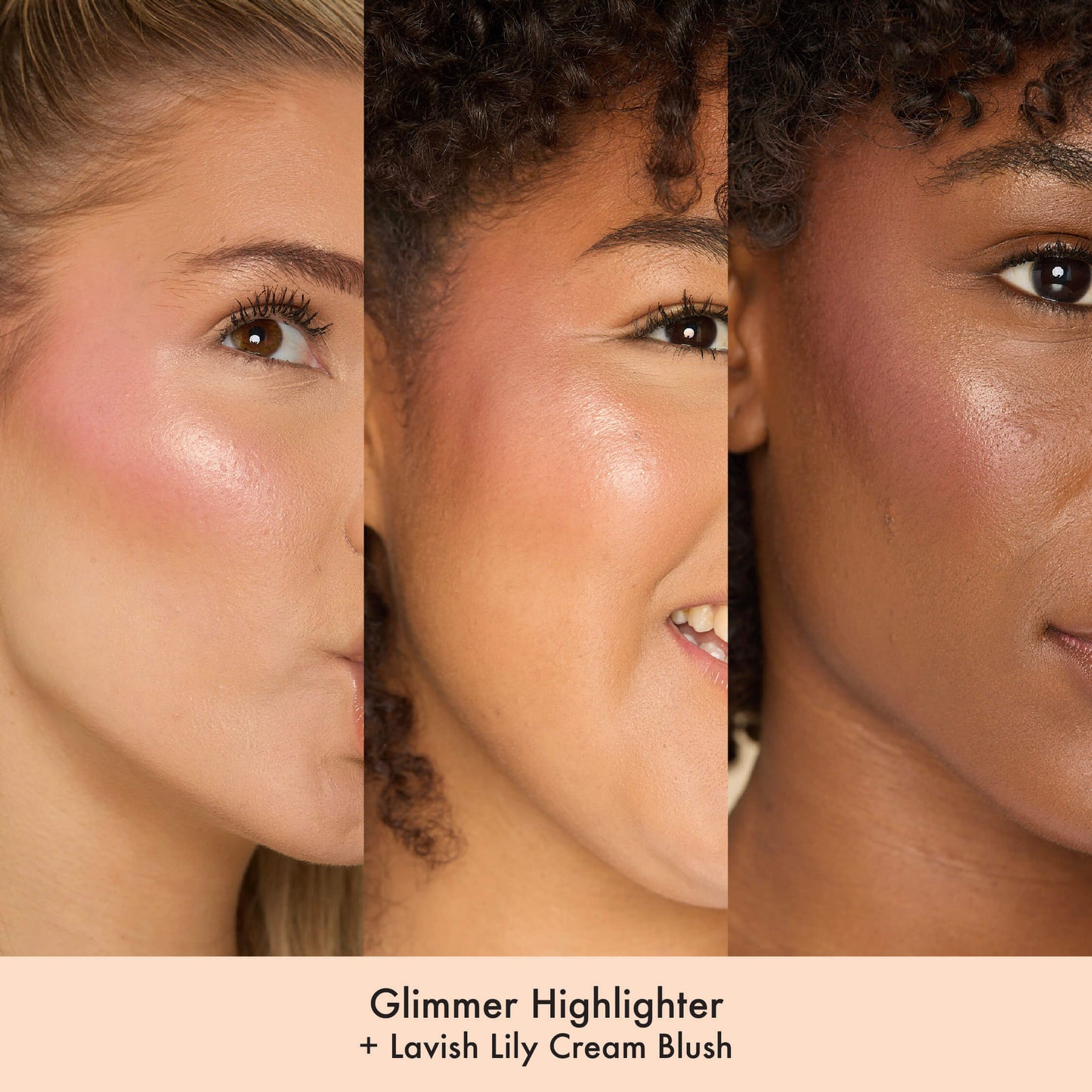 Glimmer Highlighter + Lavish Lilly Cream Blush