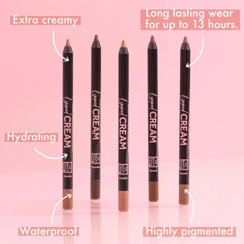 extra creamy, long lasting wear for up to 13 hours, hydrating, waterproof, highly pigmented