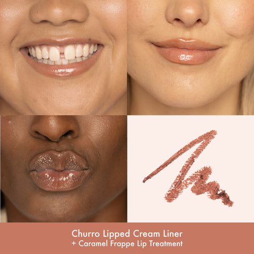 churro lipped cream liner + caramel frappe lip treatment