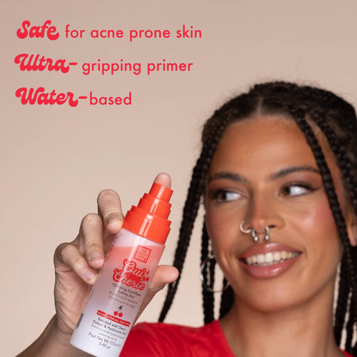 Safe for acne prone skin Ultra-gripping primer Water-based