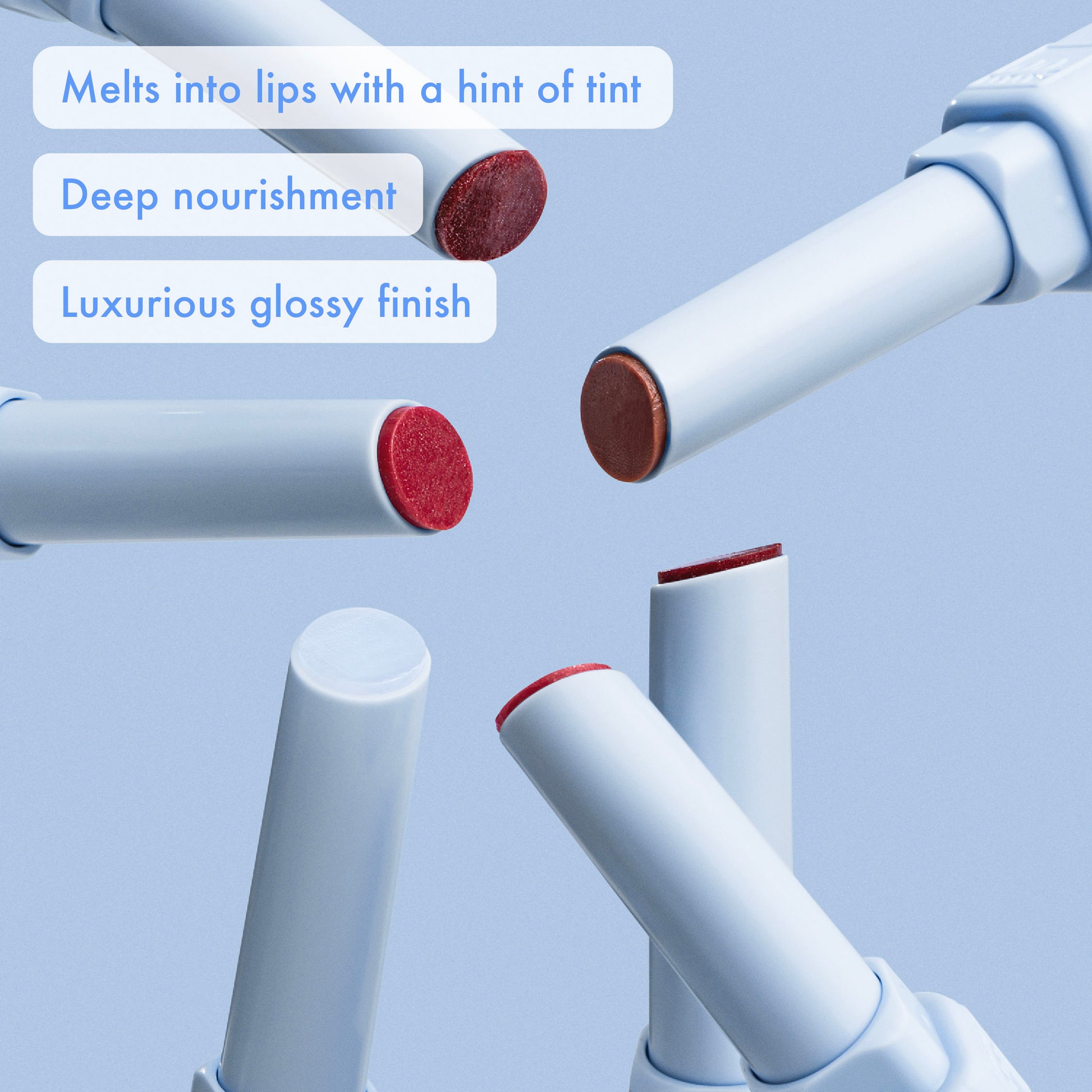Peptide Lip Balm Stick Benefits:
- Melts into lips with a hint of tint
- Deep nourishment
- Luxurious glossy finish