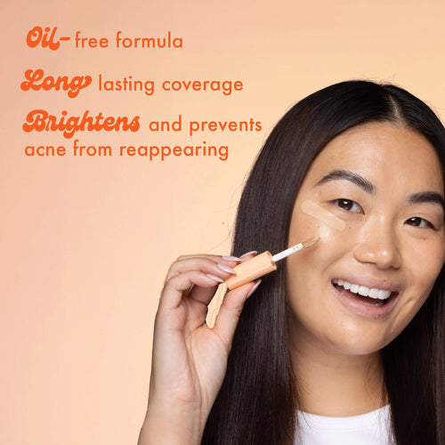 Oil- free formula
Long lasting coverage
Brightens and prevents acne from reappearing