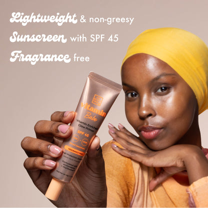 Lightweight & non-greesy Sunsoreen with SPF 45 Fragrance free