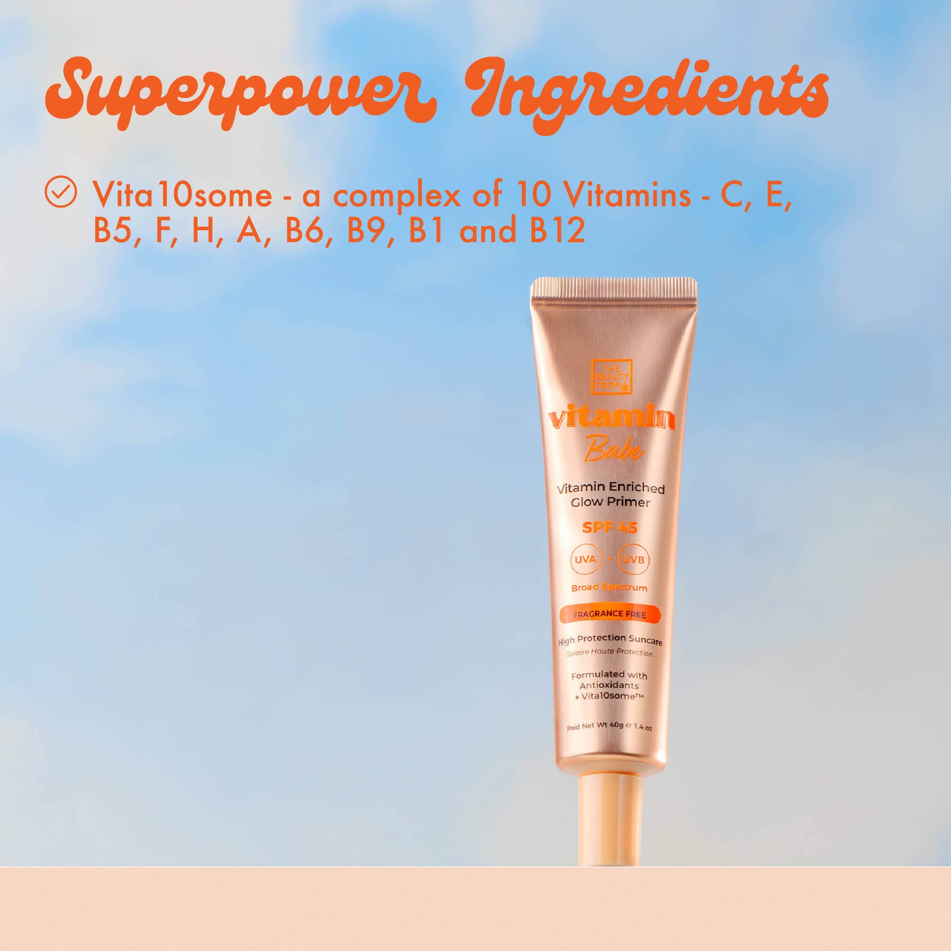 Superpower Ingredients - Vita 10some - a complex of 10 Vitamins - C, E, B5, F, H, A, B6, B9, B1 and B12