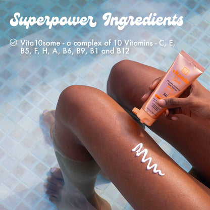 Superpower Ingredients: Vita10some - a complex of 10 Vitamins - C, E, B5, F, H, A, B6, B9, B1 and B12